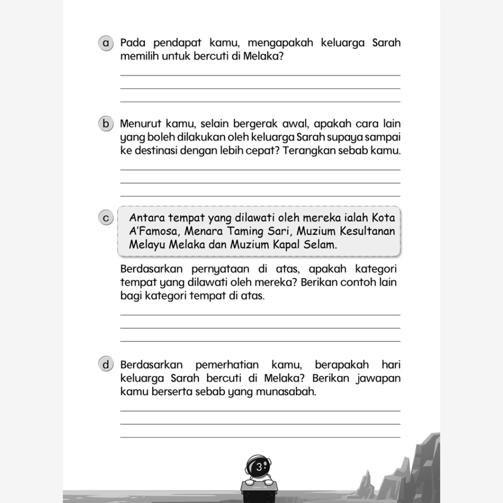 Bahasa Melayu KBAT Tahun 3 - Aras Ilmu